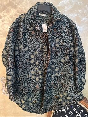 We The Free tapestry jacquard fog jacket